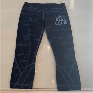 LuluLemon Soul Cycle Camo Crop Leggings